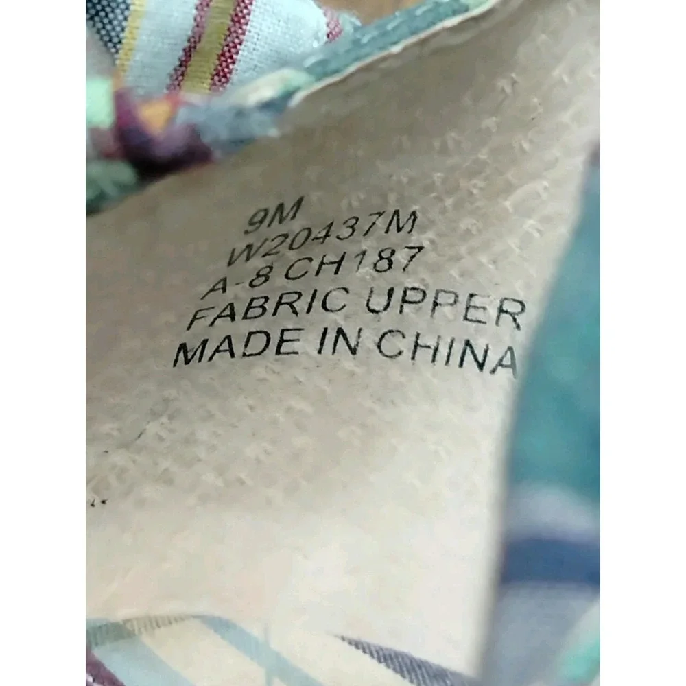 Tommy Hilfiger Womens Espadrille Wedge Sandals Plaid‎ Ankle Tie Open Toe Size 9M
